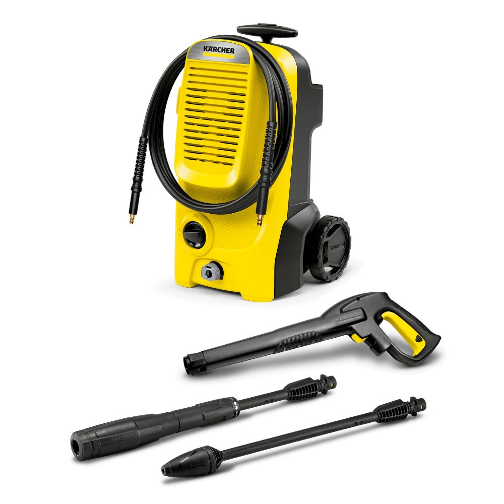 The pressure washer with everything that comes with it